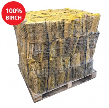 Kiln Dried Firewood Log Nets - 100% Birch - 64 x Nets - WS601/00002 - BSL0034348-0001